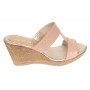 Papuci dama din piele naturala cu platforme de 7cm Nude PAP300NUD